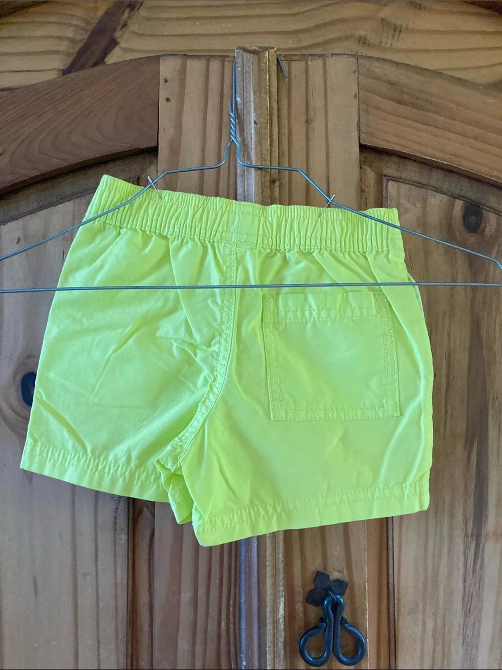 Boys Crazy 8 neon yellow swim shorts size 12-18 months